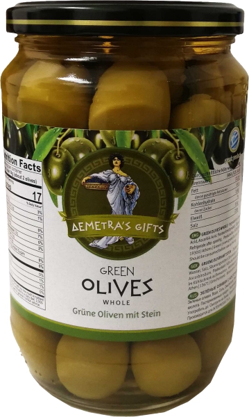 זיתים ירוקים שלמים במי מלח