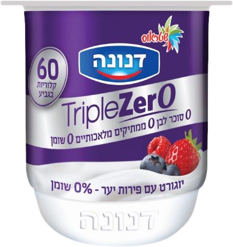 טריפל זירו יוגורט בטעם פירות יער 0%