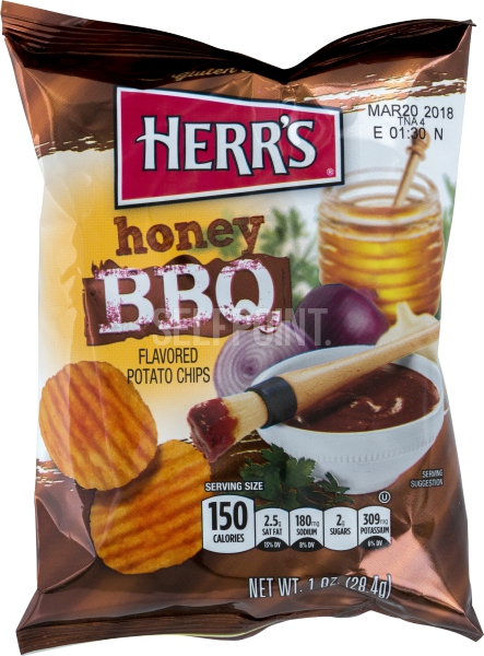 Herrs Honey Bbq Chips 1 oz. 2