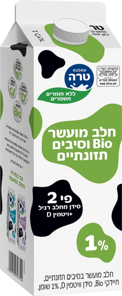 חלב מועשר ביו סיבים תזונתיים 1% שומן