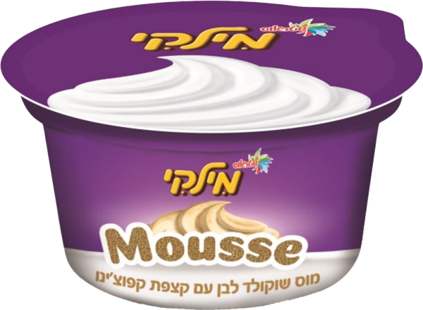 מילקי מוס שוקולד לבן עם קצפת קפוצ'ינו