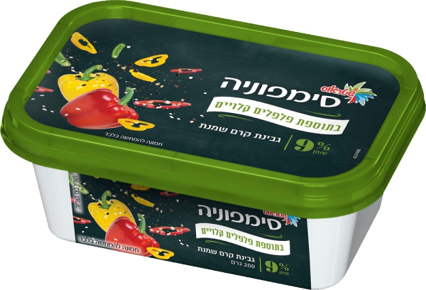 סימפוניה גבינת קרם שמנת בתוספת פלפלים קלויים 9%
