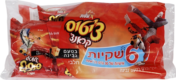 חטיף צ'יטוס בטעם גבינה 6 יחידות