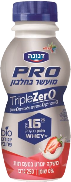 פרו טריפל זירו משקה יוגורט בטעם תות