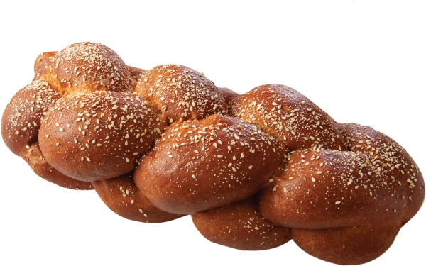 חלה קלועה מקמח חיטה מלאה