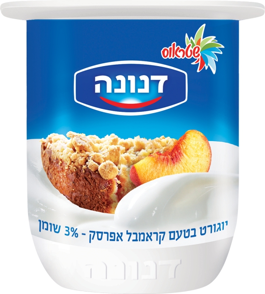 יוגורט בטעם קראמבל אפרסק 3%
