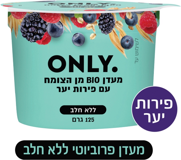 מעדן אונלי ללא חלב עם פירות יער
