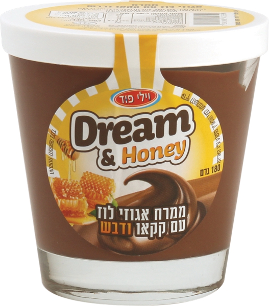 דרים & האני ממרח אגוזי לוז עם קקאו דבש