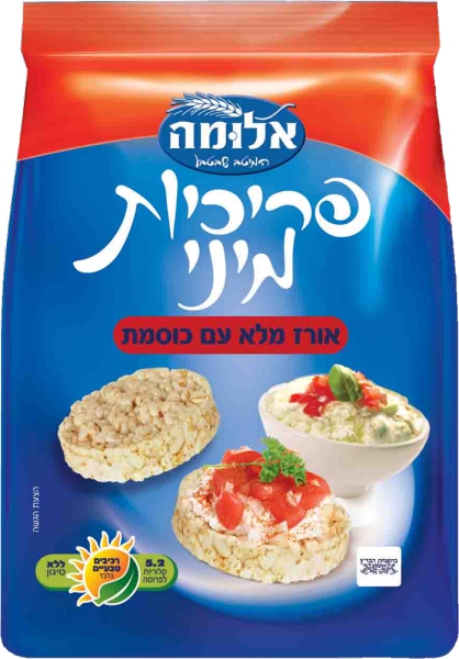 פריכיות מיני אורז מלא עם כוסמת