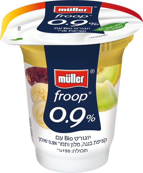 פרופ יוגורט ביו עם קציפת בננה מלון ותמר 0.9%