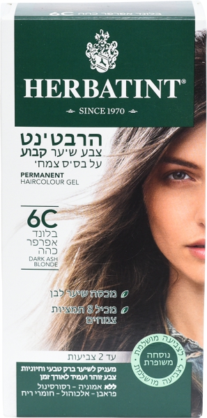 צבע לשיער טבעי בלונד אפרפר כהה C6