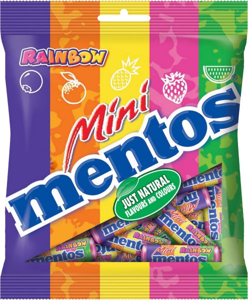 מנטוס מיני בטעם פירות ריינבאו