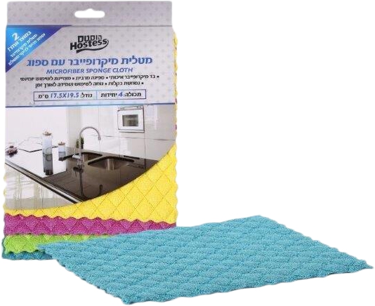 מטליות מיקרופייבר עם ספוג