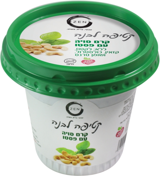 קטיפה לבנה קרם סויה עם פסטו