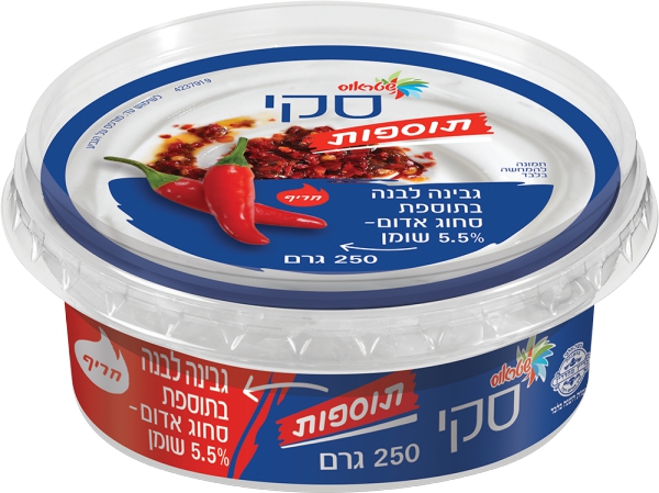 סקי גבינה לבנה בתוספת סחוג אדום 5.5%