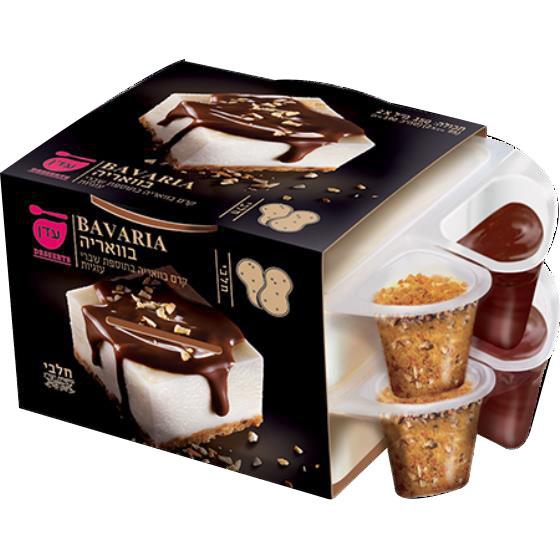 קינוח  בוואריה בתוספת שברי עוגיות 2 יחידות