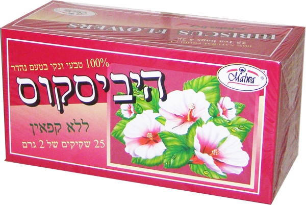 חליטת תה היביסקוס 25 יחידות