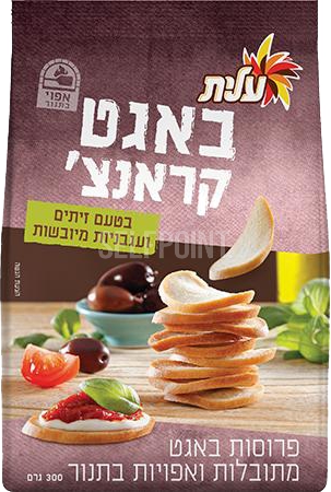 באגט קראנצ' זיתים ועגבניות