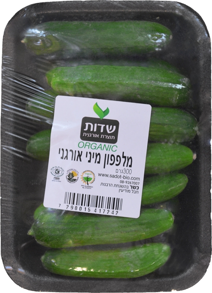 מלפפון מיני אורגני ארוז
