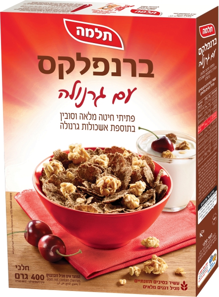 ברנפלקס עם גרנולה חלבי