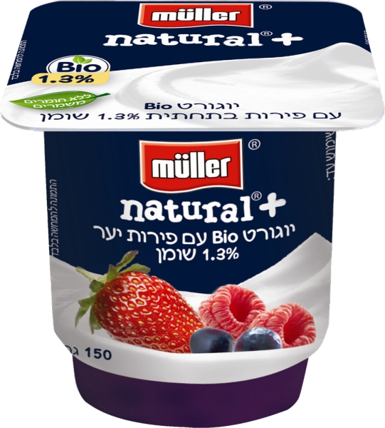 יוגורט נטורל פלוס פירות יער 1.3%