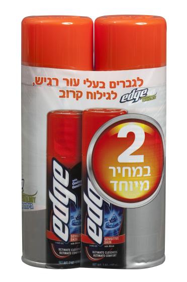ג'ל גילוח לעור רגיש שתי יחידות