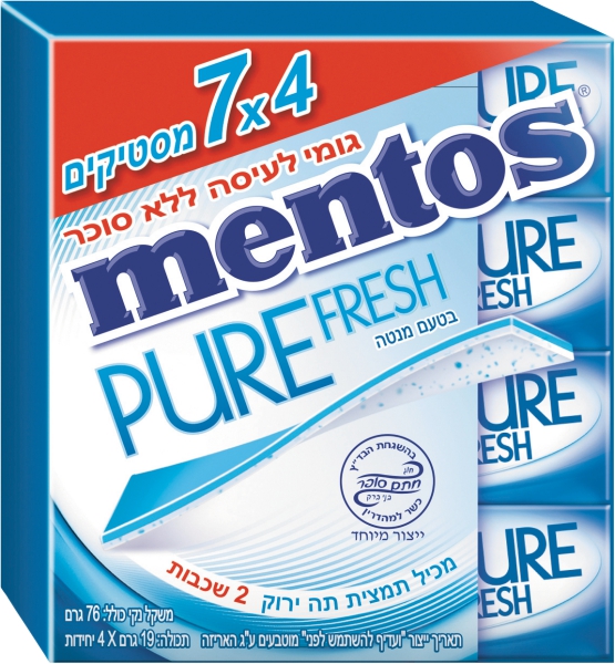 מסטיק סטיקס בטעם מנטה 4 יחידות