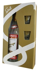 וודקה סטולי פרימיום באריזת שי+2 כוסות