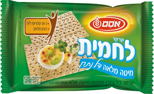 קרקר לחמית חיטה מלאה  דל נתרן