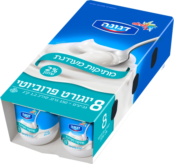 יוגורט ביו במתיקות מעודנת 2% 8 יחידות