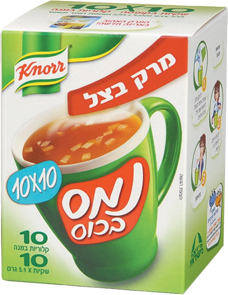 נמס בכוס אבקה להכנת מרק בצל 10 יחידות