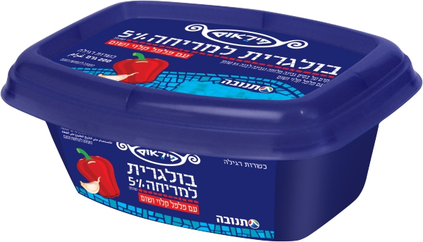 גבינה בולגרית למריחה עם פלפל קלוי 5%