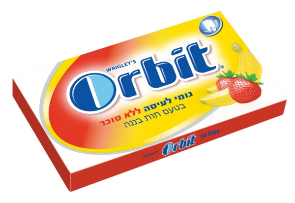 מסטיק בטעם תות בננה