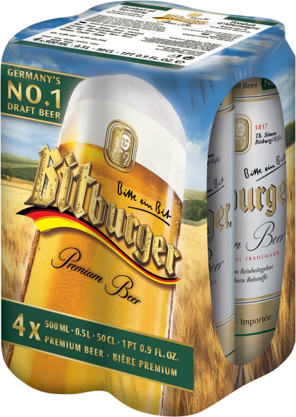 בירה ביטבורגר לבנה בפחית 4 יח'
