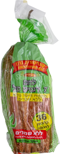 לחם 7 דגנים קל מקמח חיטה מלא ללא שמרים