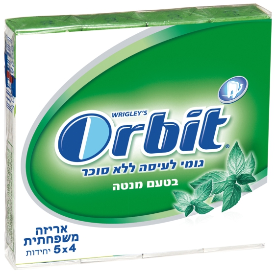גומי לעיסה בטעם מנטה ללא סוכר