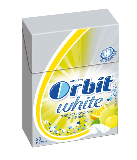 מסטיק אורביט מלבניות WHITE פירות