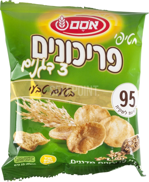 חטיפי פריכונים 3 דגנים בטעם טבעי