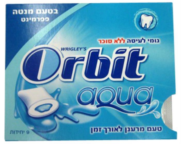 מסטיק אורביט מנטה אקווה