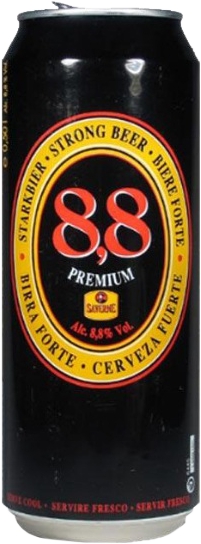 בירה חזקה 8.8% סברנה פרמיום 500 מל פחי