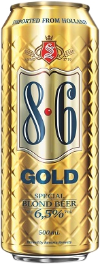 בירה 8.6 גולד 500 מ"ל פחית