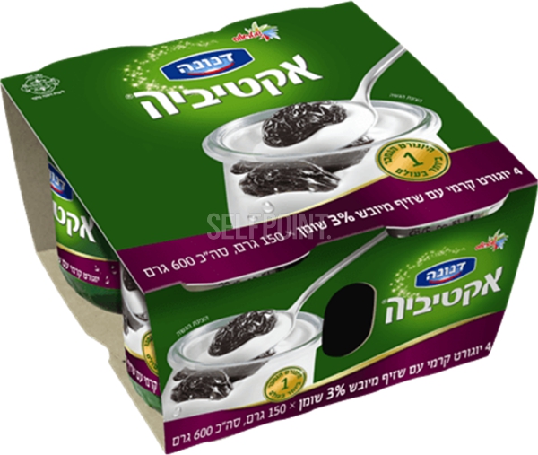 יוגורט קרמי עם שזיף מיובש 3% 4 יחידות