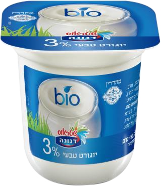 דנונה יוגורט ביו 3% טבעי 150מל מהדרין