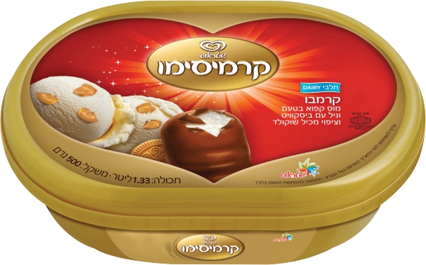 גלידה קרמיסימו קרמבו מוס וניל עם ביסקוויט חלבי