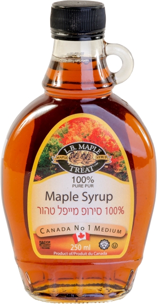 סירופ בטעם מייפל 100% טהור 250מ"ל.