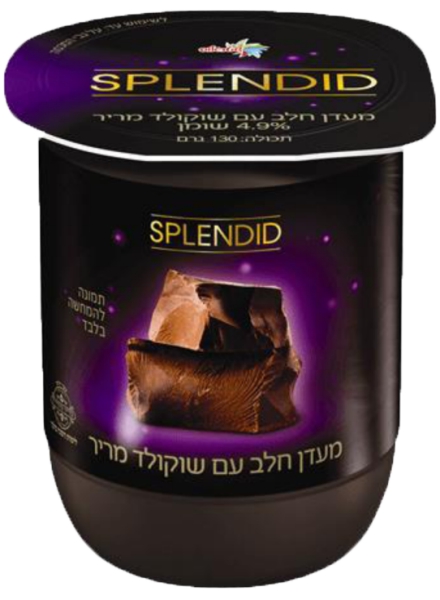 ספלנדיד מעדן חלב עם שוקולד מריר 4.9%