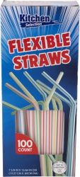 Kc Straws Flexible 100Ct