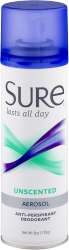 Sure Spray Deod Unscented 6