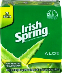 Irish Spring Aloe 3X3/4Z