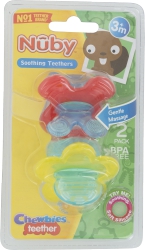 Nuby Chew Silc Teether 3M 2P